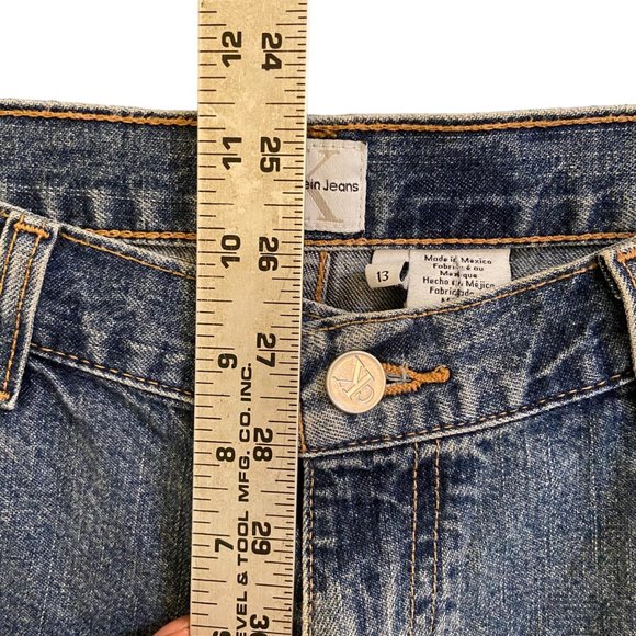 Calvin Klein Jeans Women's 35x30 Blue Light Wash 90s Style Low Rise Straight Leg - Picture 7 of 9